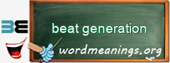 WordMeaning blackboard for beat generation